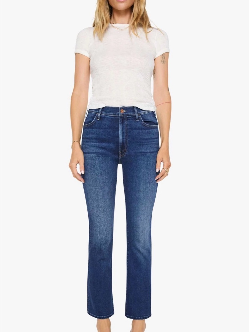 Mother Denim The Hustler Ankle Fray Jeans